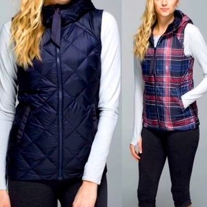 LULULEMON Fluffliest Reversible Plaid Vest S